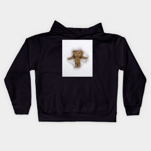 Danbo Makes a Snow Angel Kids Hoodie